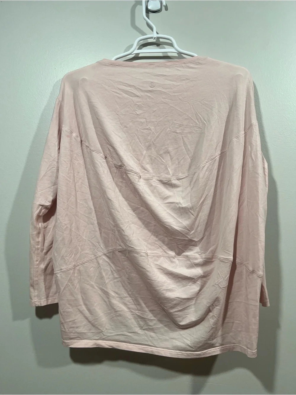 Lululemon Back in Action Light Pink Long Sleeve Top Size 4